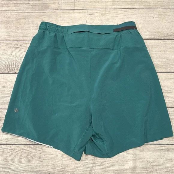 🍋Men’s Lululemon Surge Lined Short 6” size M teal🍋
